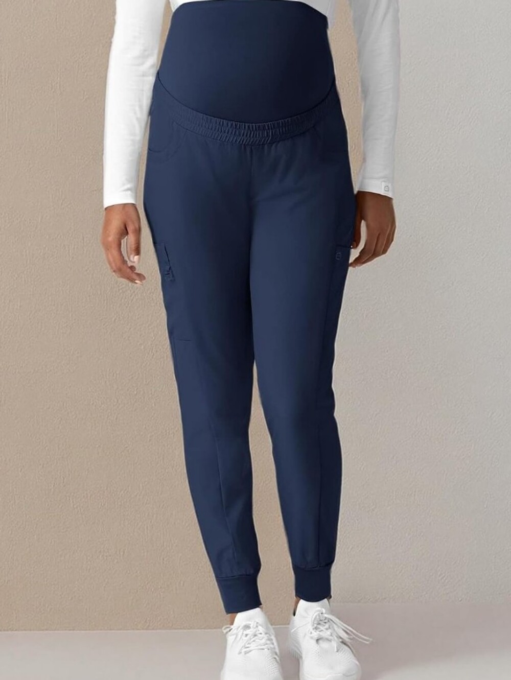 WonderWink, Navy, Maternity Jogger Pants with Support Panel